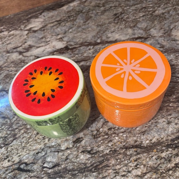 Fruit-Themed Ceramic Containers - Picture 1 of 6